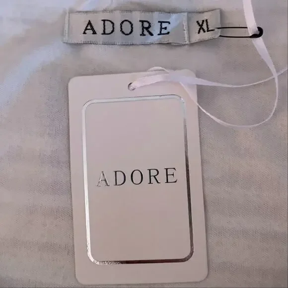 Adore Women's XL Dress Beige Gold White Silver Sequin Sleeveless NWT - Picture 10 of 13